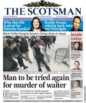 The Scotsman () Newspaper Front Page for 29 November 2014