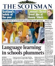 The Scotsman () Newspaper Front Page for 29 April 2013
