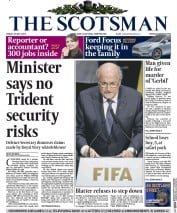 The Scotsman () Newspaper Front Page for 29 May 2015