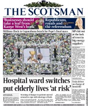 The Scotsman () Newspaper Front Page for 29 July 2013