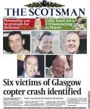 The Scotsman () Newspaper Front Page for 2 December 2013