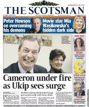 The Scotsman () Newspaper Front Page for 2 March 2013