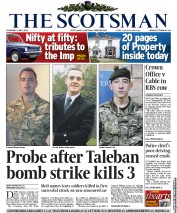 The Scotsman () Newspaper Front Page for 2 May 2013
