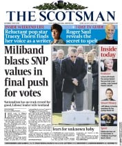 The Scotsman () Newspaper Front Page for 2 May 2015