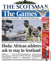 The Scotsman () Newspaper Front Page for 2 August 2014