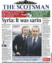 The Scotsman () Newspaper Front Page for 2 September 2013