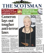The Scotsman () Newspaper Front Page for 2 September 2014