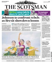 The Scotsman () Newspaper Front Page for 2 September 2019