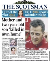 The Scotsman () Newspaper Front Page for 30 December 2013