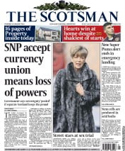 The Scotsman () Newspaper Front Page for 30 January 2014