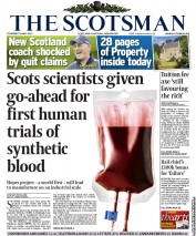 The Scotsman () Newspaper Front Page for 30 May 2013