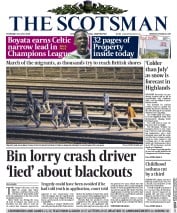 The Scotsman () Newspaper Front Page for 30 July 2015