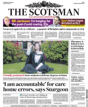 The Scotsman () Newspaper Front Page for 30 July 2020