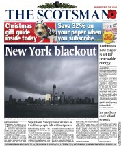 The Scotsman () Newspaper Front Page for 31 October 2012
