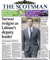 The Scotsman () Newspaper Front Page for 31 October 2014