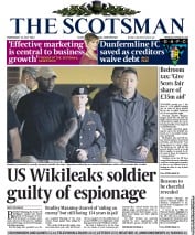 The Scotsman () Newspaper Front Page for 31 July 2013