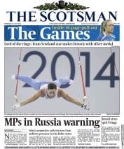 The Scotsman () Newspaper Front Page for 31 July 2014