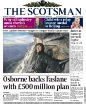 The Scotsman () Newspaper Front Page for 31 August 2015