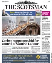 The Scotsman () Newspaper Front Page for 31 August 2017