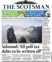 The Scotsman () Newspaper Front Page for 3 October 2014