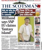 The Scotsman () Newspaper Front Page for 3 November 2012