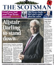 The Scotsman () Newspaper Front Page for 3 November 2014