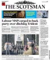 The Scotsman () Newspaper Front Page for 3 November 2015