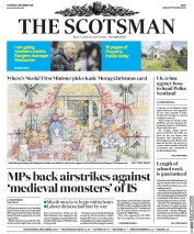 The Scotsman () Newspaper Front Page for 3 December 2015