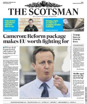 The Scotsman () Newspaper Front Page for 3 February 2016