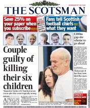 The Scotsman () Newspaper Front Page for 3 April 2013