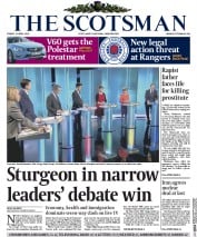 The Scotsman () Newspaper Front Page for 3 April 2015