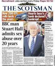 The Scotsman () Newspaper Front Page for 3 May 2013
