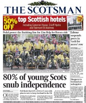 The Scotsman () Newspaper Front Page for 3 June 2013