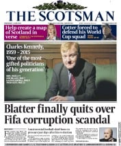 The Scotsman () Newspaper Front Page for 3 June 2015
