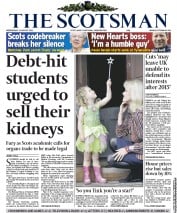 The Scotsman () Newspaper Front Page for 3 August 2011