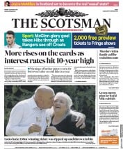 The Scotsman () Newspaper Front Page for 3 August 2018