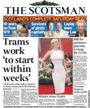 The Scotsman () Newspaper Front Page for 3 September 2011