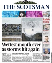 The Scotsman () Newspaper Front Page for 4 January 2014