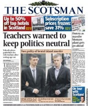 The Scotsman () Newspaper Front Page for 4 June 2013