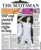 The Scotsman () Newspaper Front Page for 4 July 2013