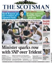 The Scotsman () Newspaper Front Page for 4 July 2015