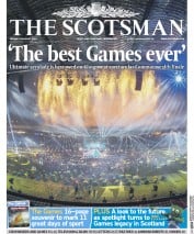 The Scotsman () Newspaper Front Page for 4 August 2014