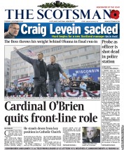 The Scotsman () Newspaper Front Page for 6 November 2012