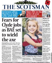 The Scotsman () Newspaper Front Page for 6 November 2013