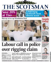 The Scotsman () Newspaper Front Page for 6 July 2013