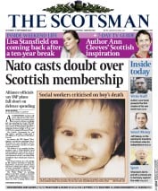 The Scotsman () Newspaper Front Page for 6 September 2014