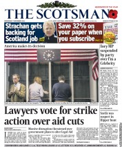 The Scotsman () Newspaper Front Page for 7 November 2012
