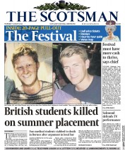 The Scotsman () Newspaper Front Page for 7 August 2014