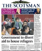 The Scotsman () Newspaper Front Page for 7 September 2015