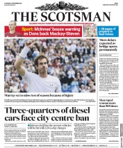 The Scotsman () Newspaper Front Page for 7 September 2017